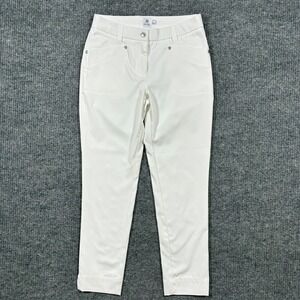 Daily Sports Womens Golf Pants Size 2 White Slim Fit Stretch Performance
